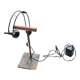 old lamp with stone base and copper arm