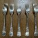 5 silver-plated metal forks with Ercuis hallmark