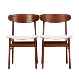 Set of two teak chairs, Danish design, 1960s, production: Denmark