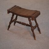 Rustic pine stool from the 1960s