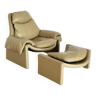 Vittorio Introini P60 Set of Lounge Chair with Ottoman