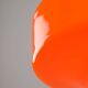 Mid-century italian orange glass & brass pendant lamp