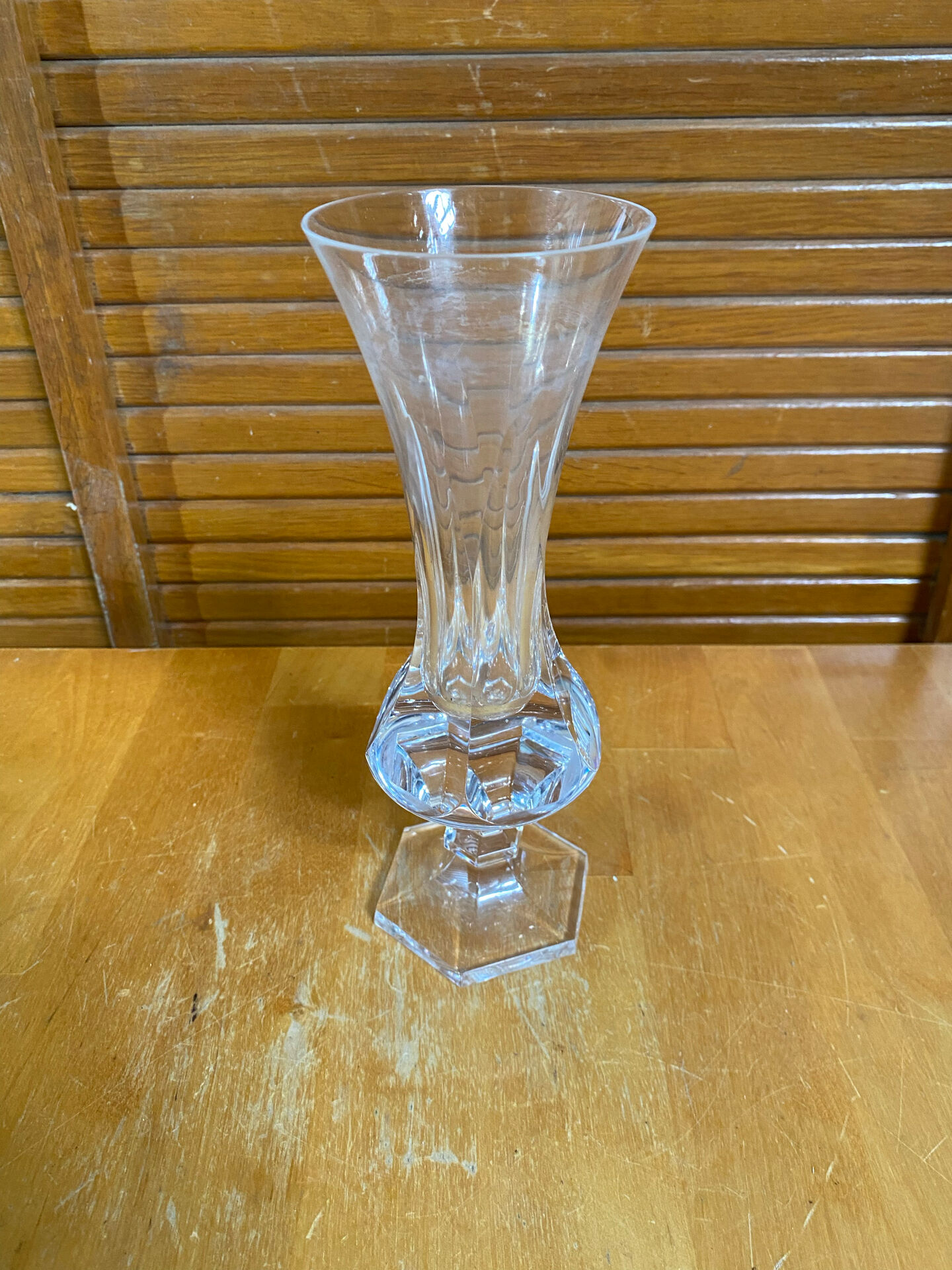Ancient vase sèvres crystal glassworks moulded cut crystal made in france
