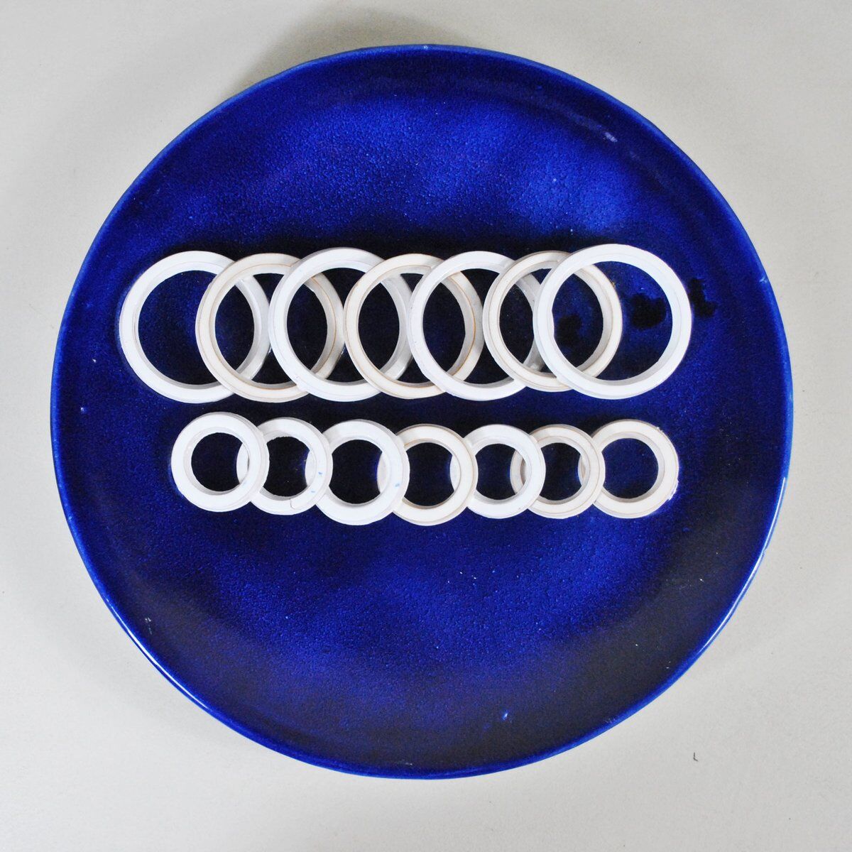 Sculptural ceramic plate by De Pascalis, 1970s