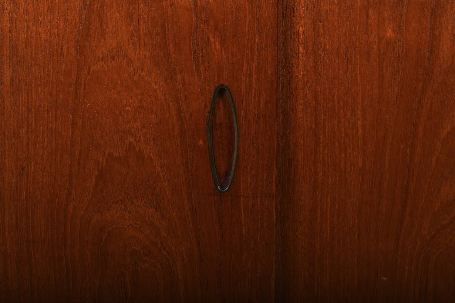 High Quality Danish Highboard with Brass Handle Inlays 1950s