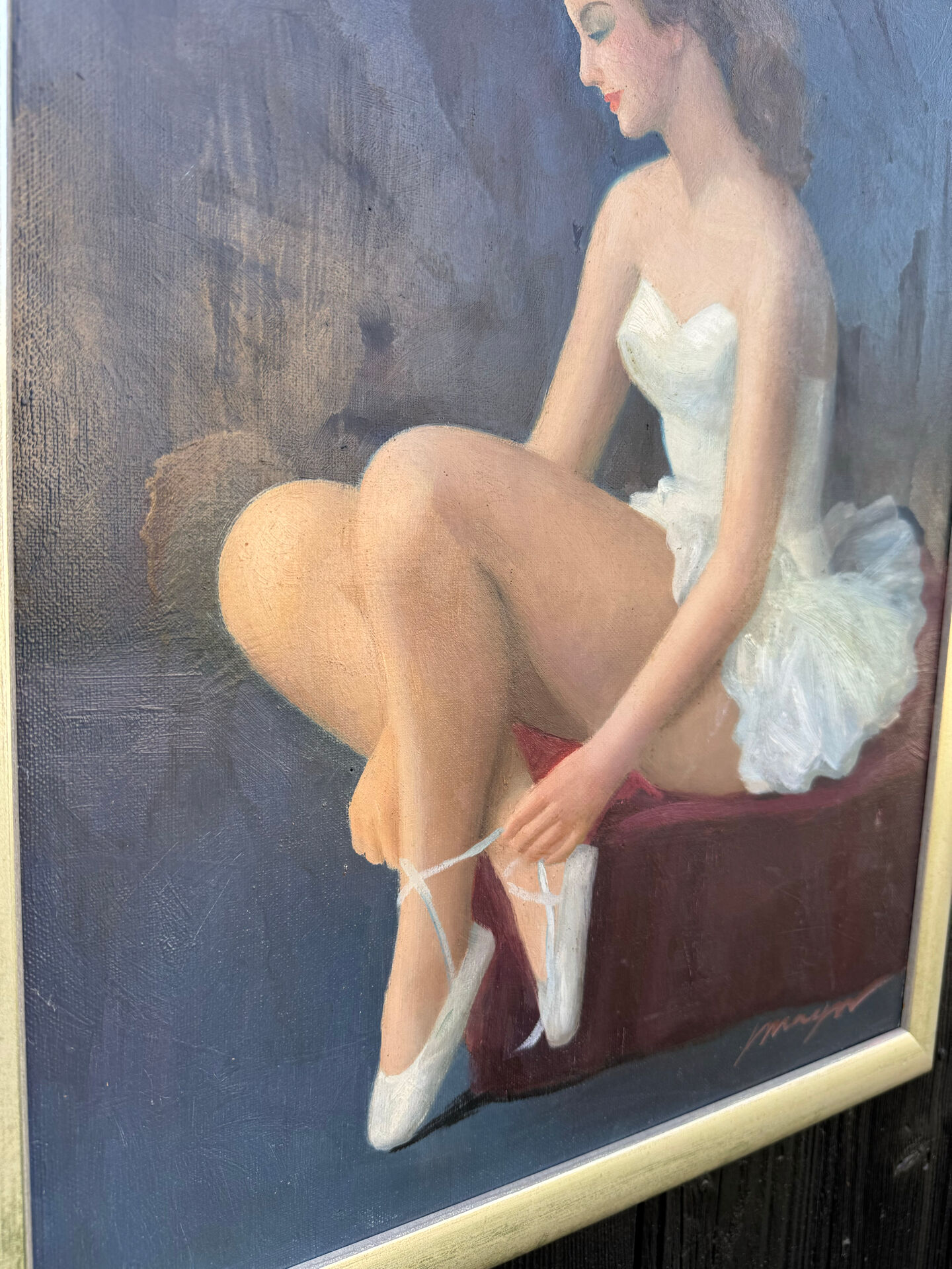 Tableau huile toile danseuse Joan MAYOR
