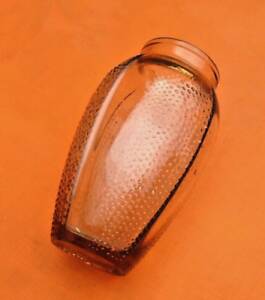 Art deco vase decoration pearl tips transparent pink glass