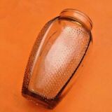 Art deco vase decoration pearl tips transparent pink glass