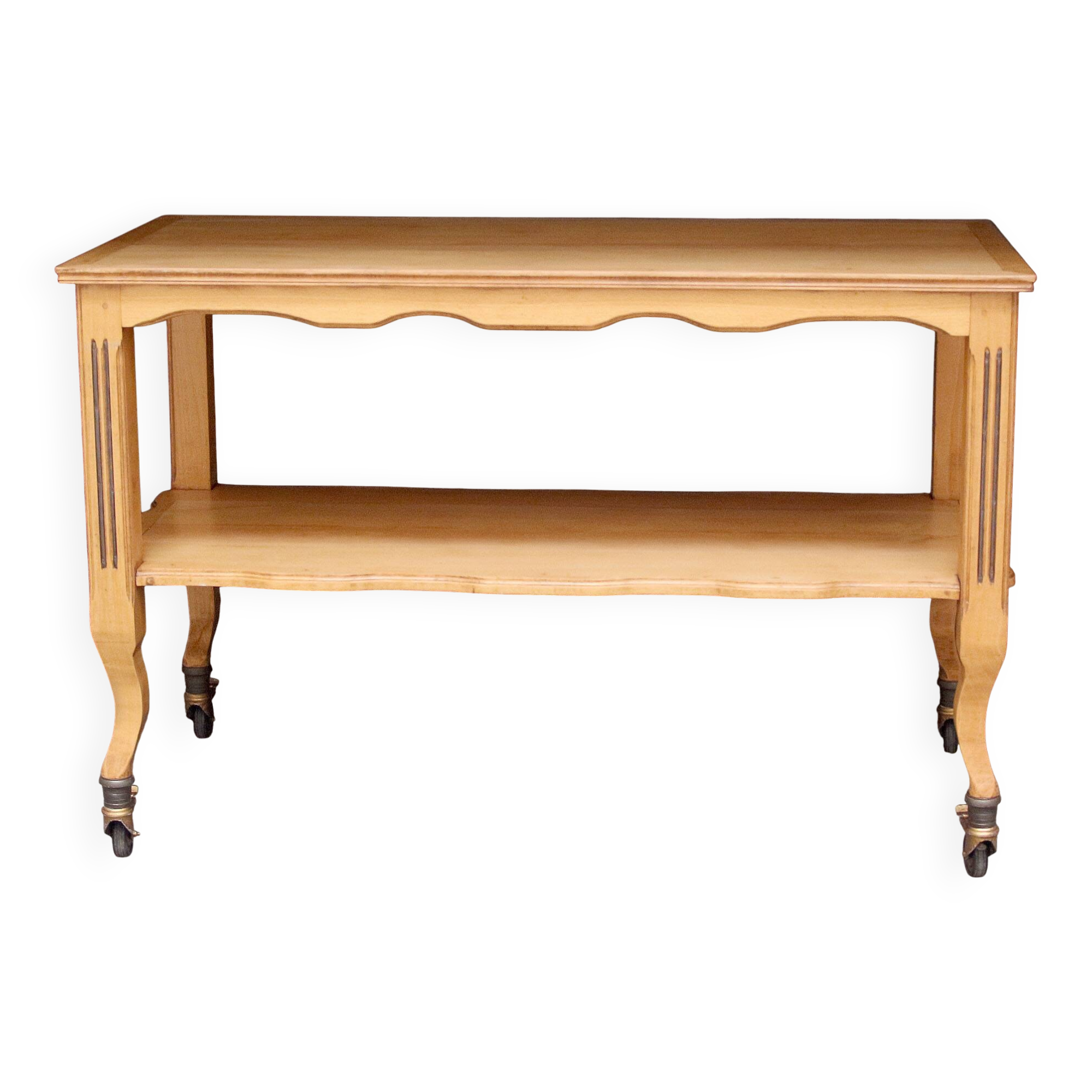 Large solid beech serving trolley from... the Hôtel Matignon!