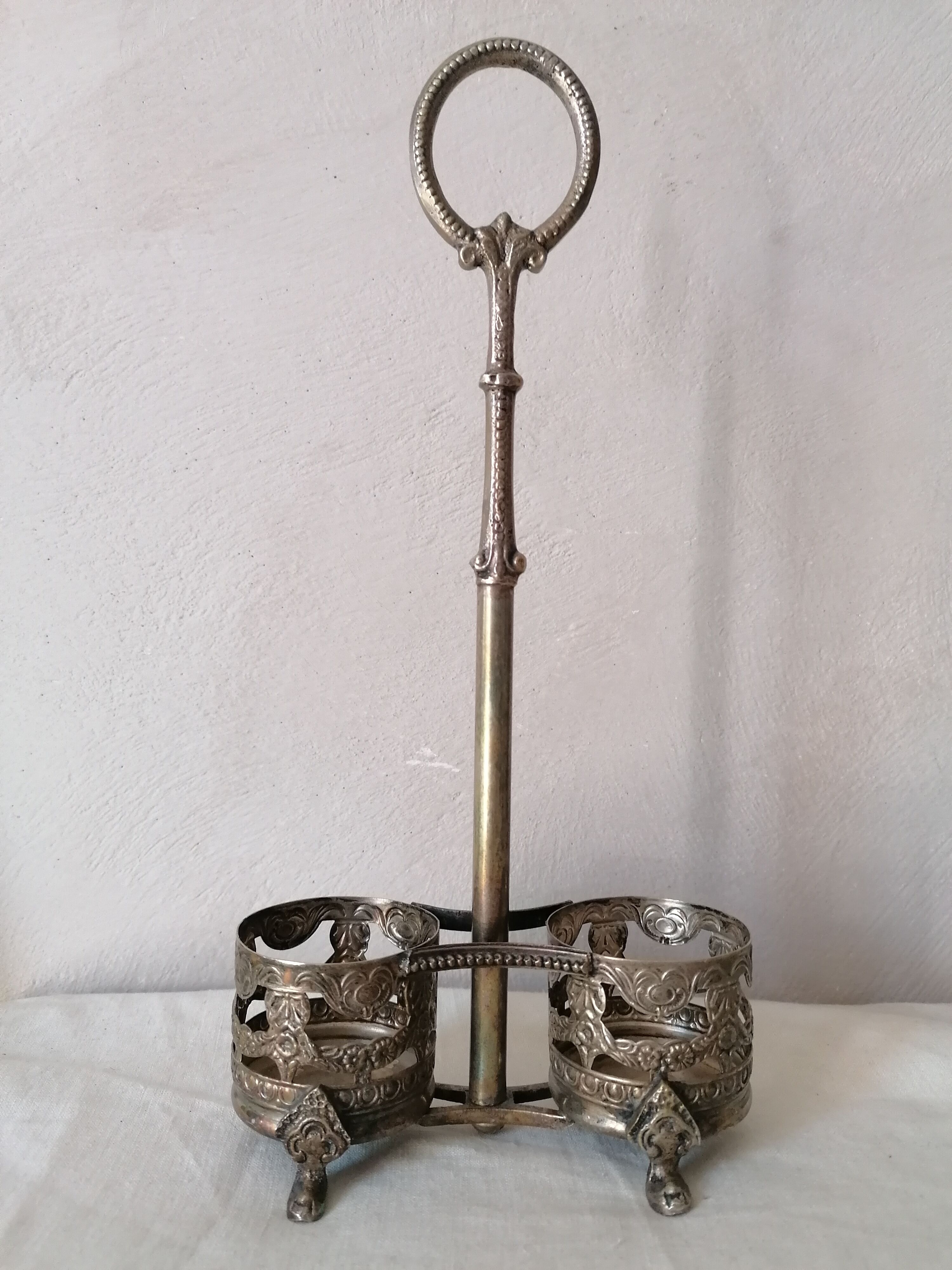 Servant with crystal bottles