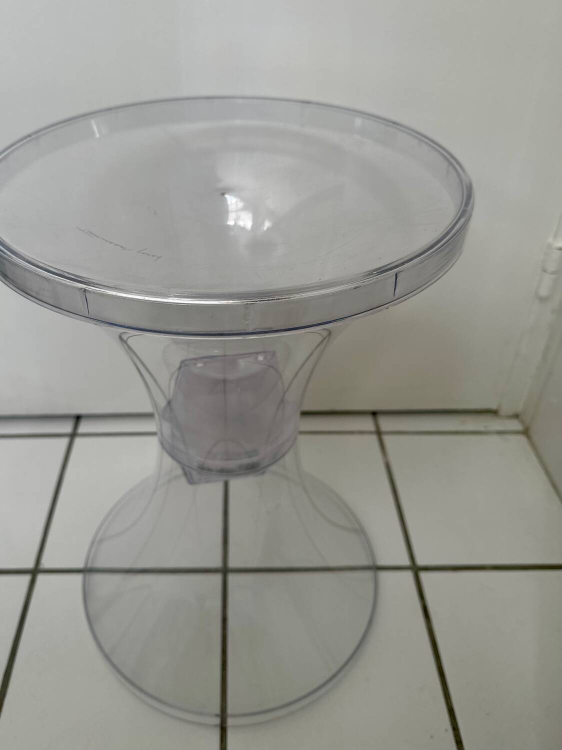 Tam Tam stool Henry Massonet vintage design transparent