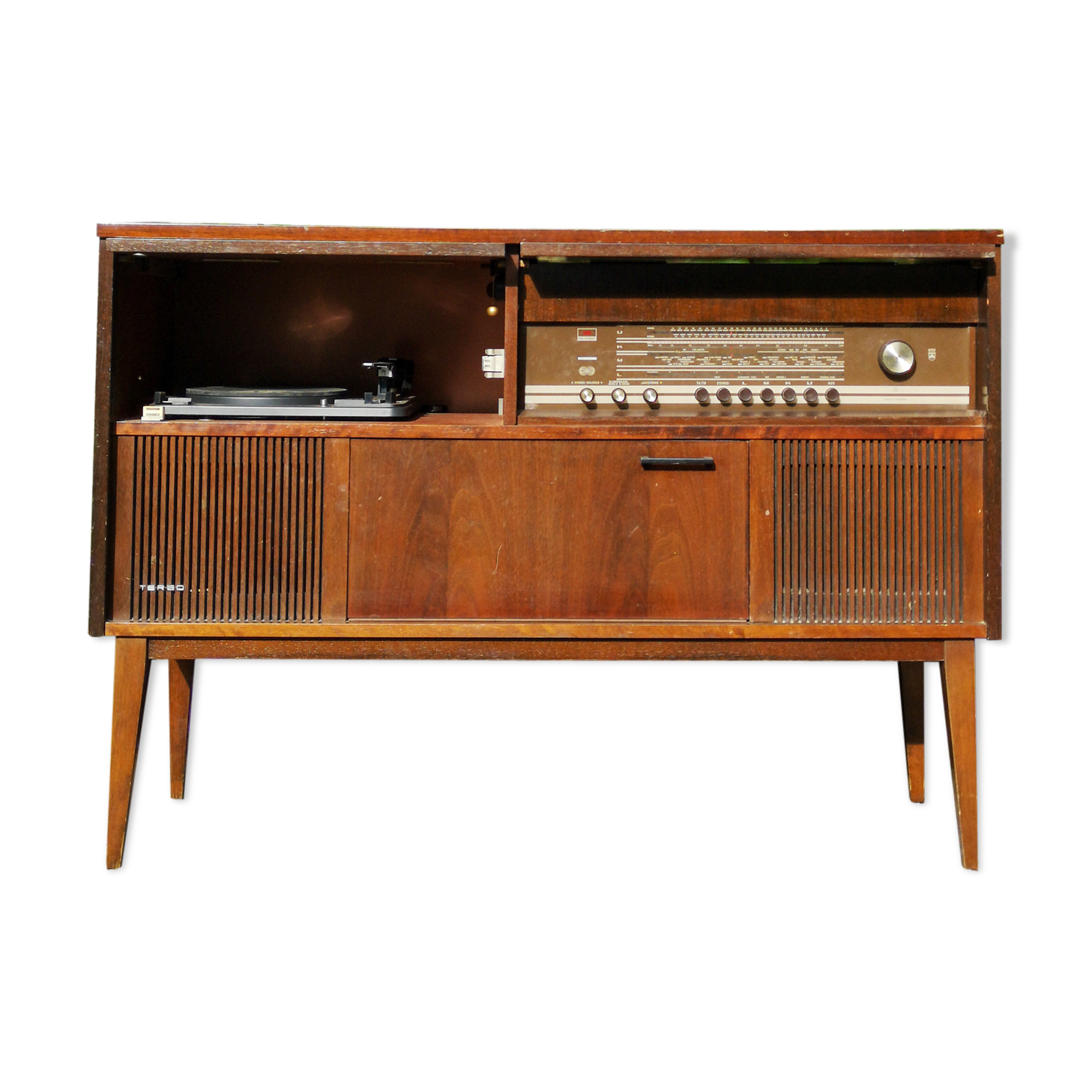 Meuble Radio Et Tourne Disque Grundig Annees 1960 Selency