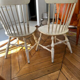 Paire de chaises en bois