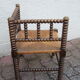 Off-white oak corner armchair