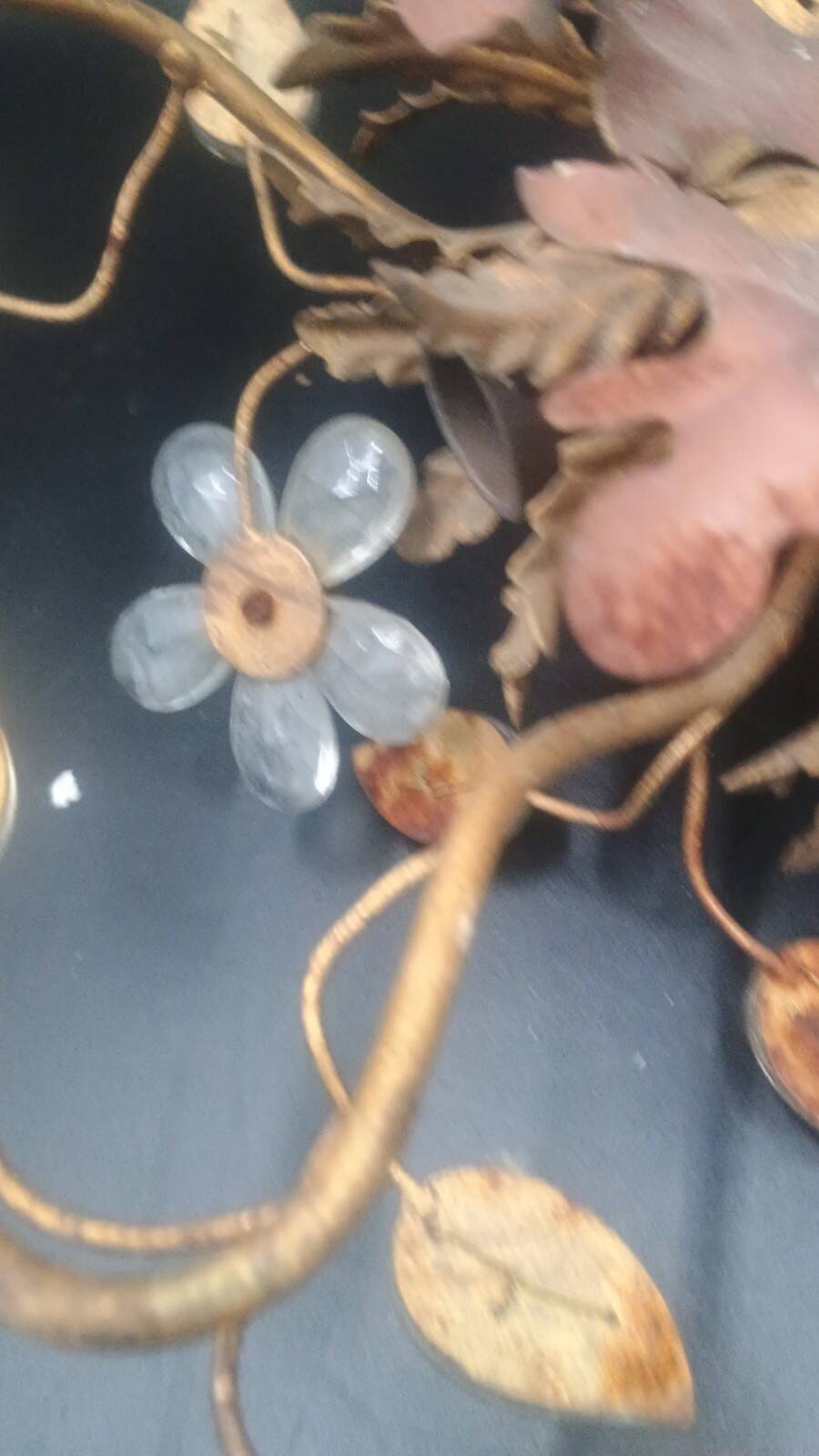 Florentine wall light or ceiling light by Banci Firenze, 1970s Maison Baguès.