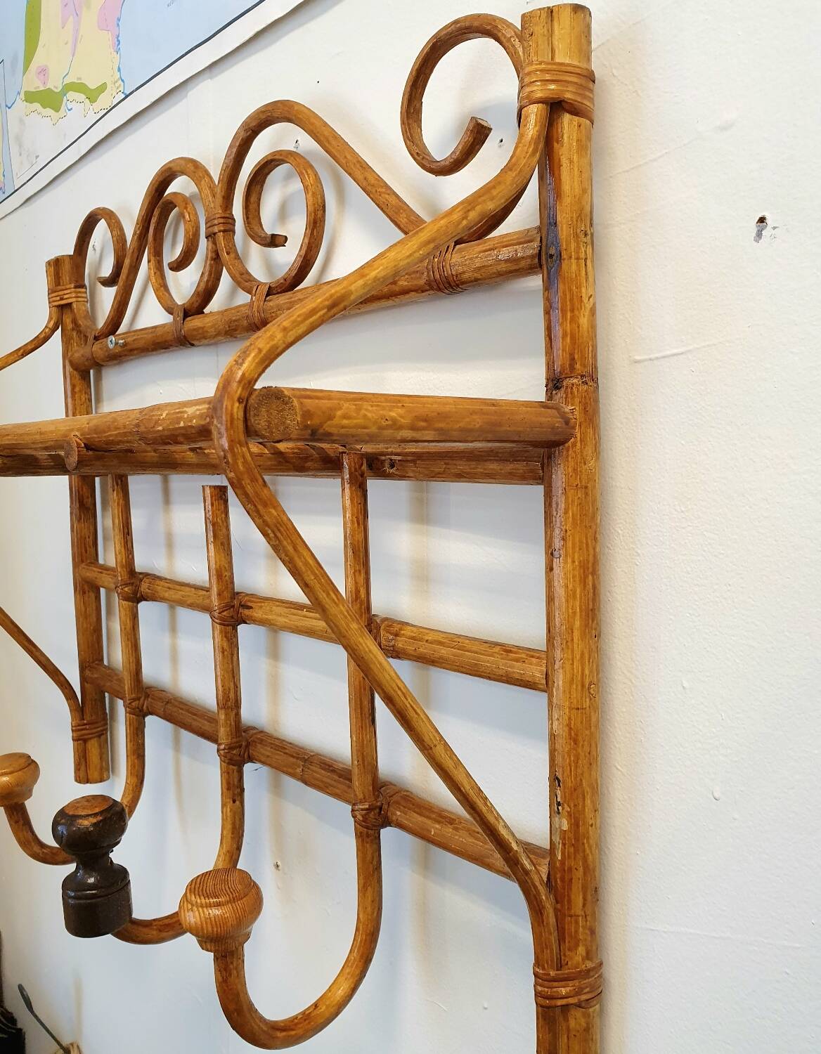 Vintage rattan shelf