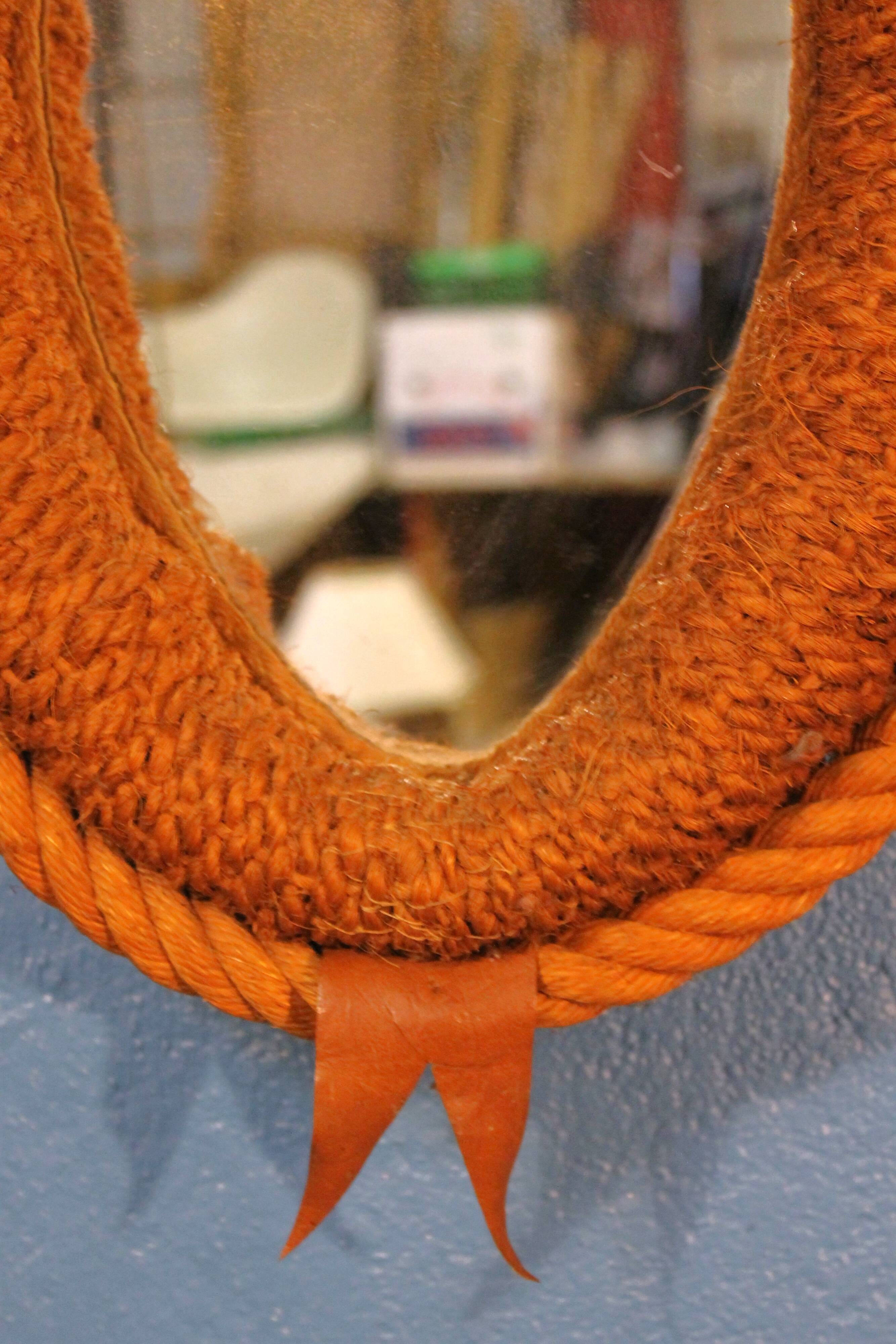 1950s rope wall mirror