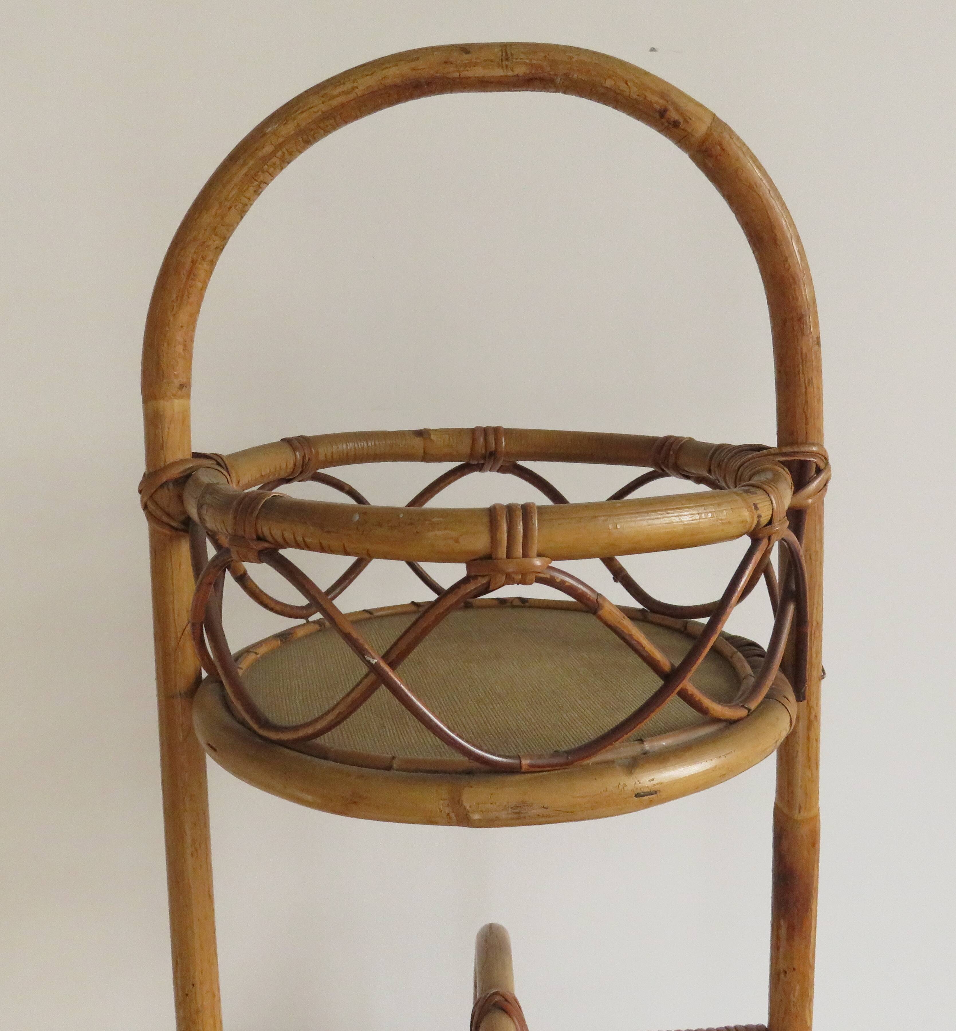 Bar en rotin des années 60