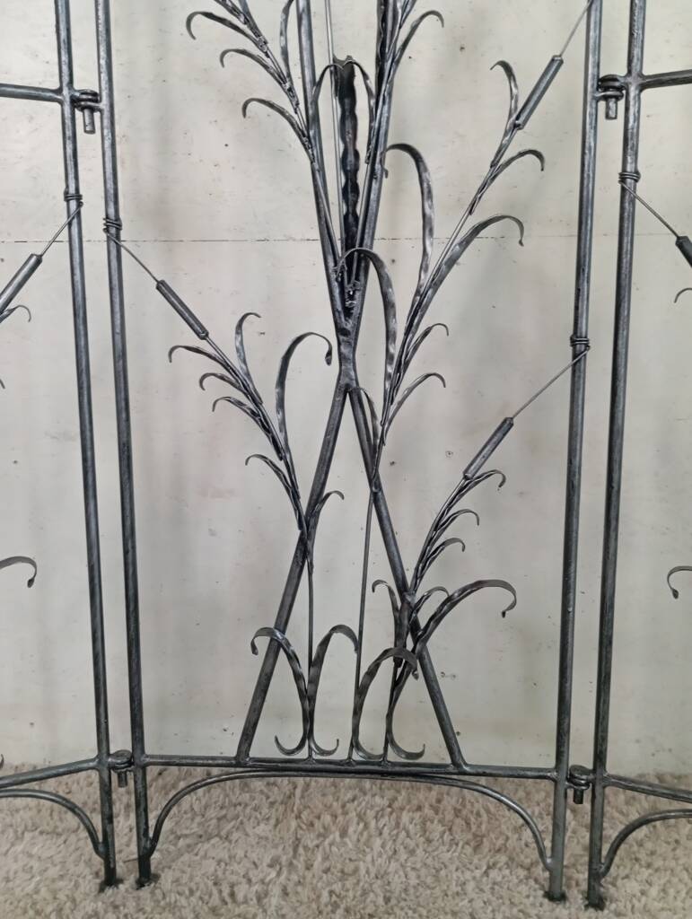 Artistic wrought iron screen