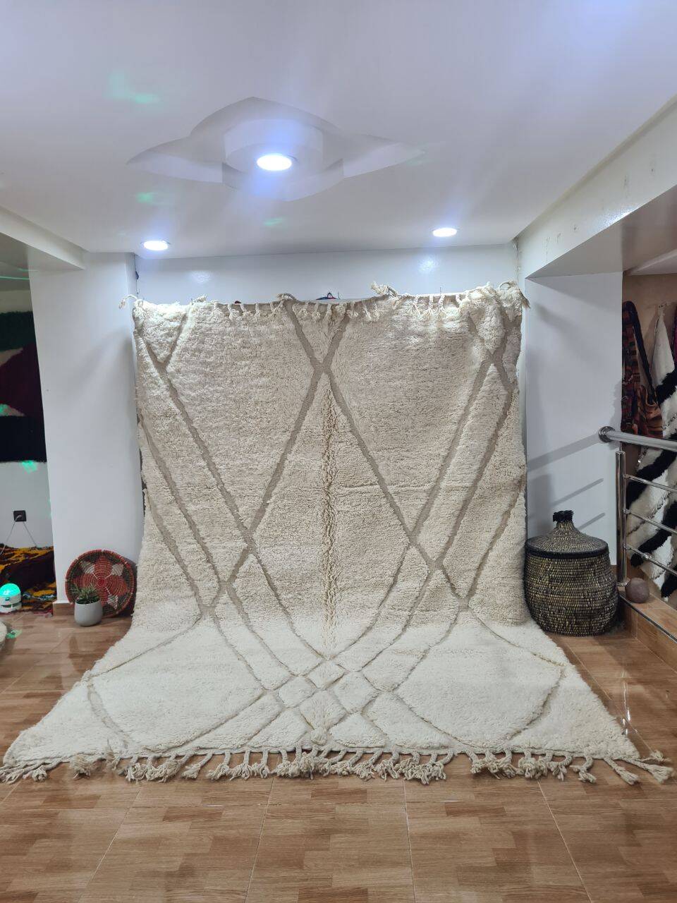 Handmade wool Berber rug 300X200 cm