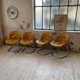 4 chairs Rinaldi "Sabrina" yellow leather