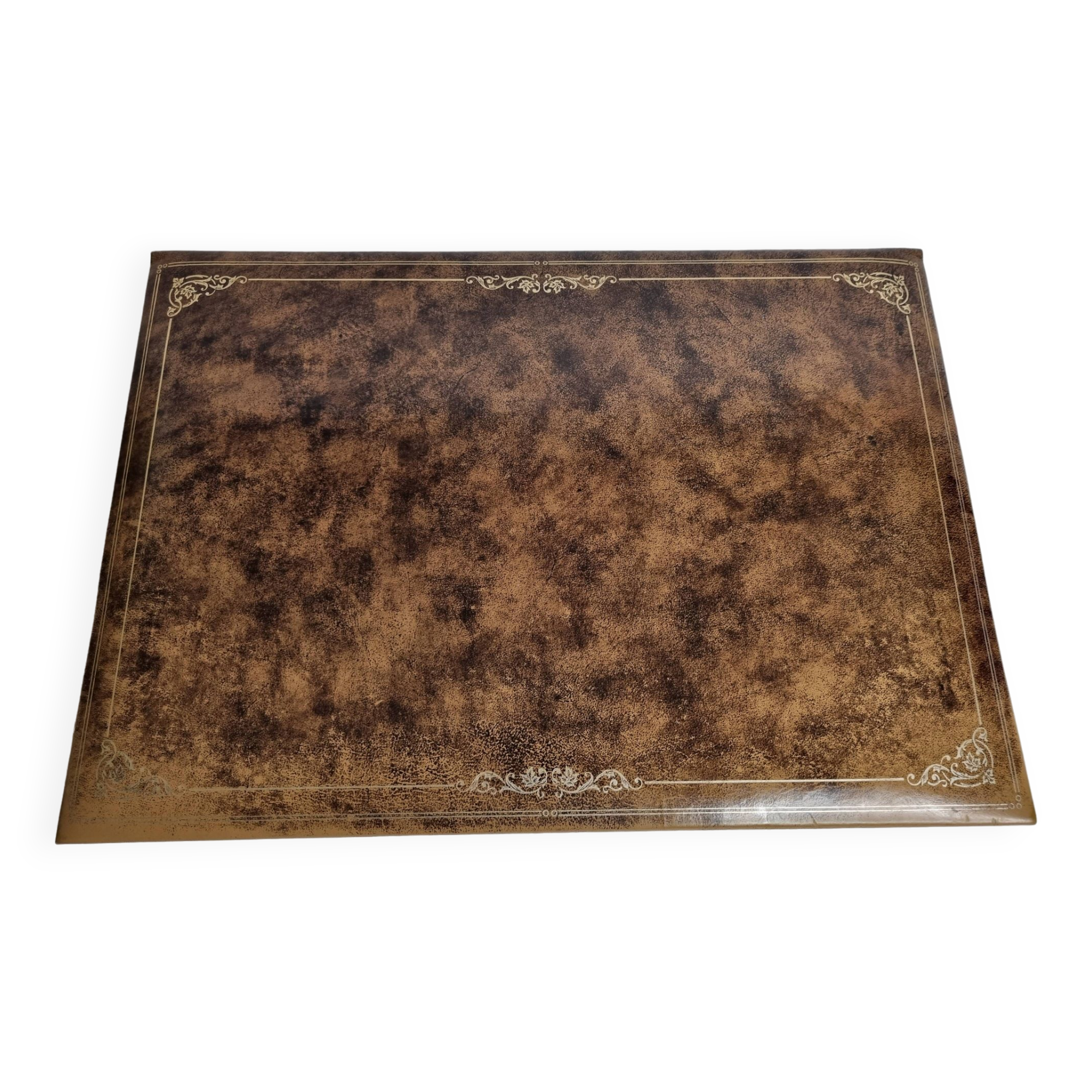 Vintage leather desk pad, the tanner, 50 cm