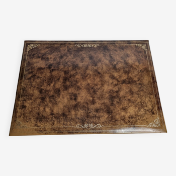 Vintage leather desk pad, the tanner, 50 cm