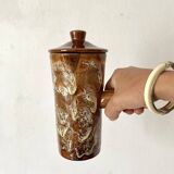 Fat lava ceramic teapot and milk jug from the 70s