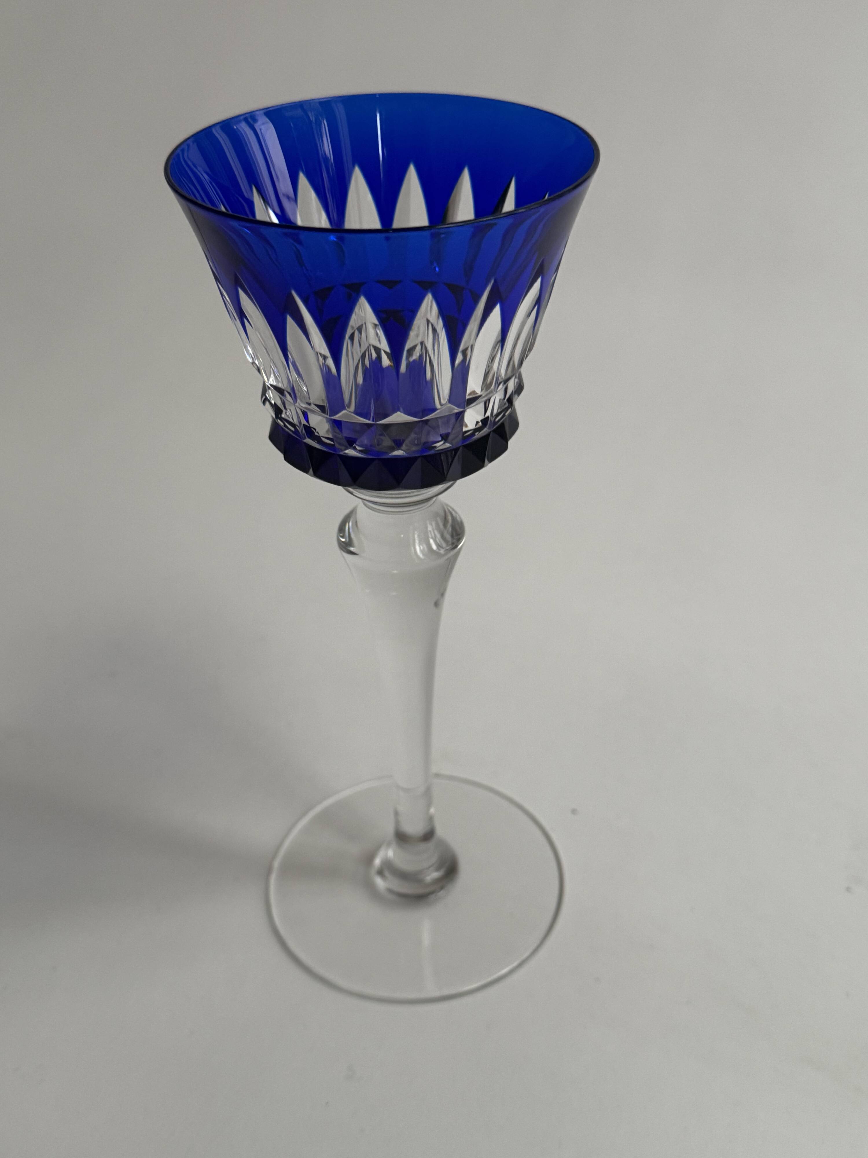 10 Rhine glasses in Baccarat crystal, Piccadilly model.