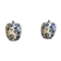 A pair of Chinese blue and white ovoid vases and flush-fitting circular covers
