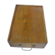 Wooden storage box marked "with a golden hammer"