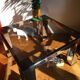 Chromed metal and smoked glass coffee table, 1980s.