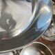 6 dessert cups in silver metal and assorted cut