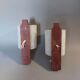 Pair of Scandinavian teak and perspex sconces Vintage 1960