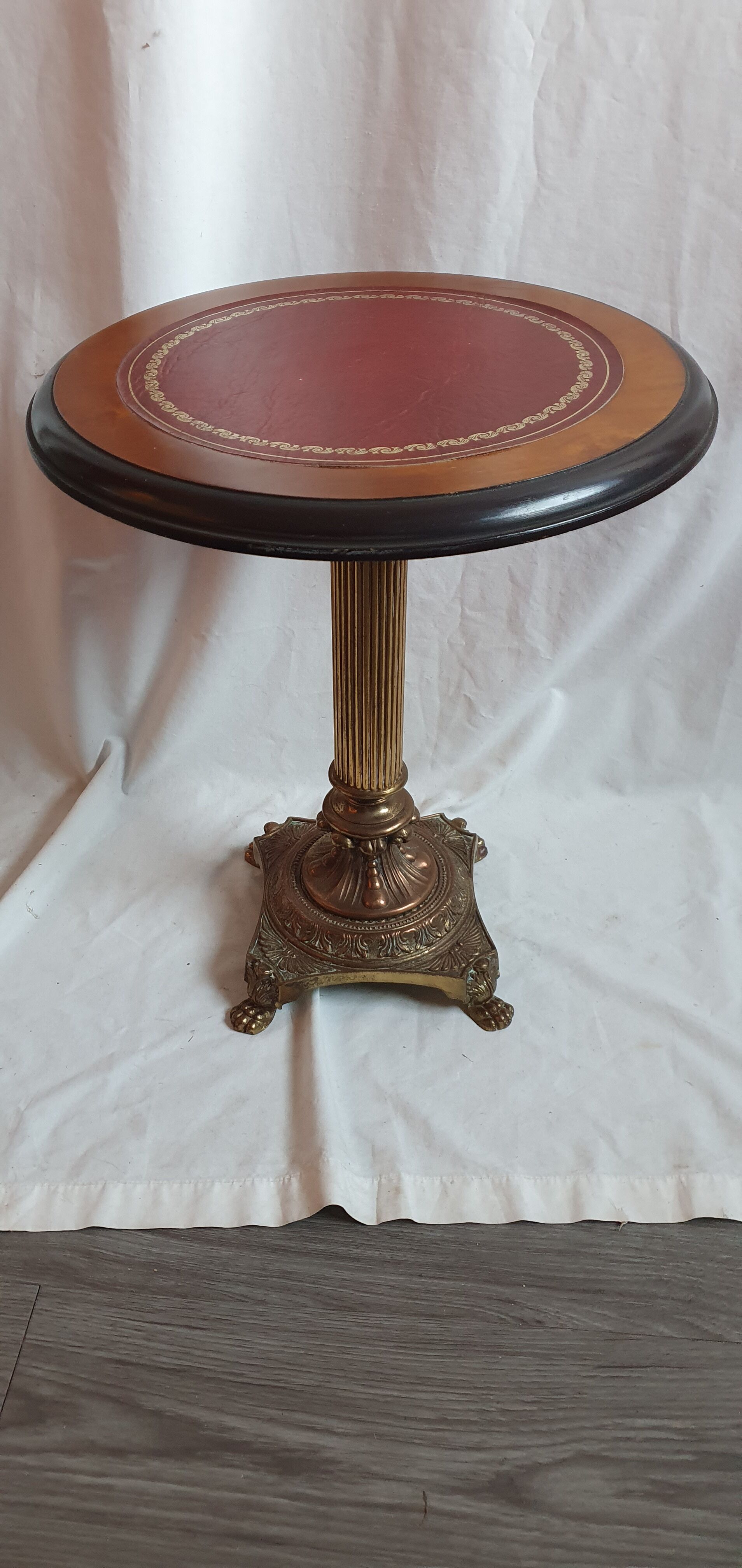 Empire style pedestal table lion's feet