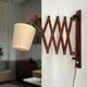 Scandinavian wooden scissor acordion wall lamp