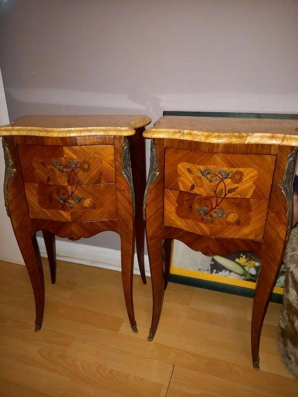 Louis XV style bedside tables