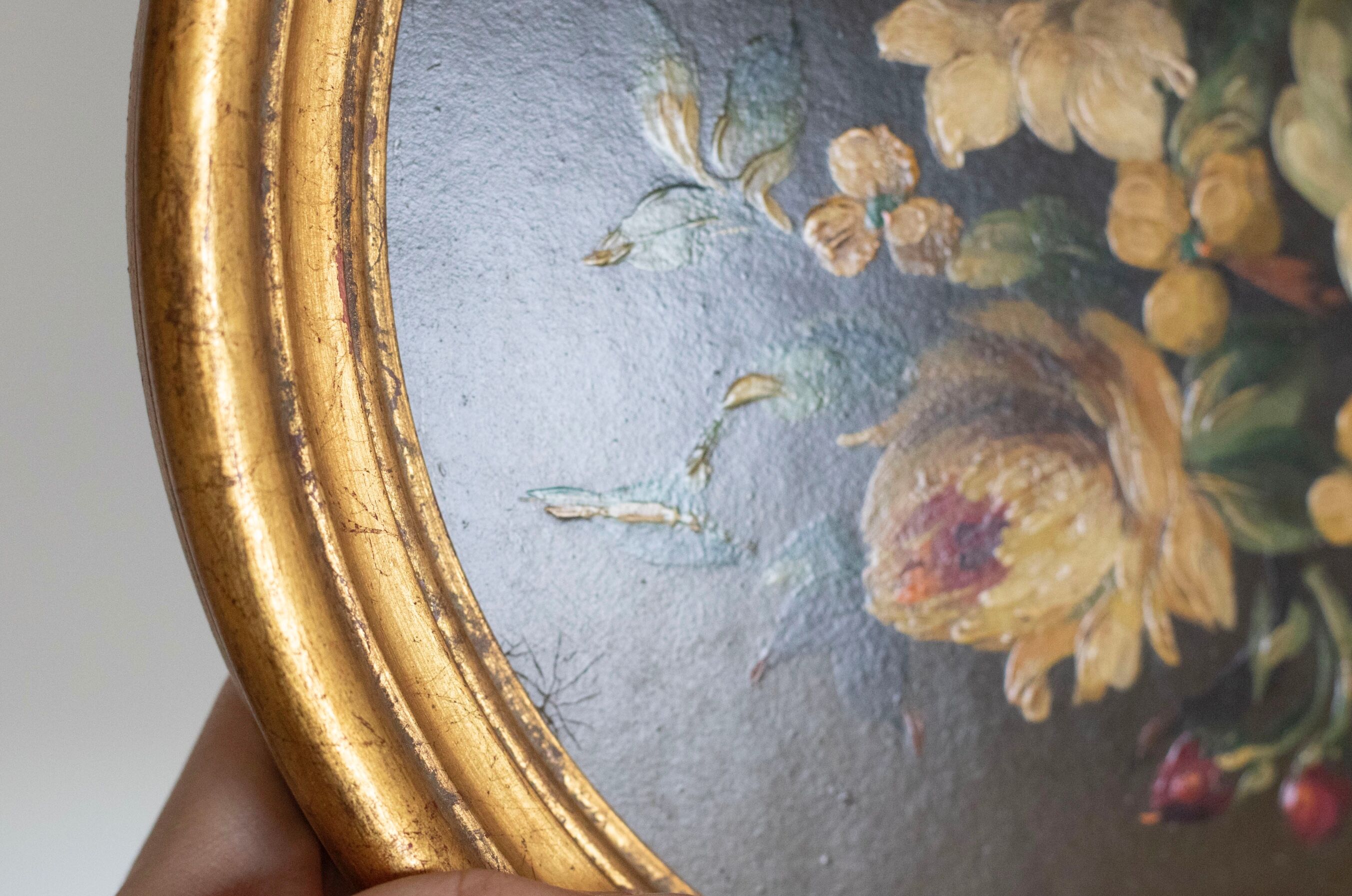 Lot de 3 tableaux bouquet de fleurs
