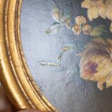 Set of 3 paintings bouquet of flowers