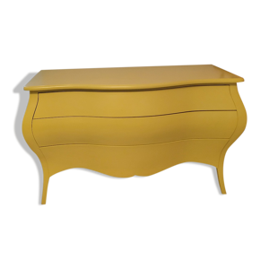 Commode laquée jaune Majorelle