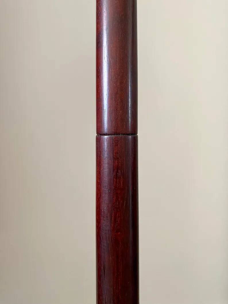 Art Deco floor lamp in solid mahogany 1940s