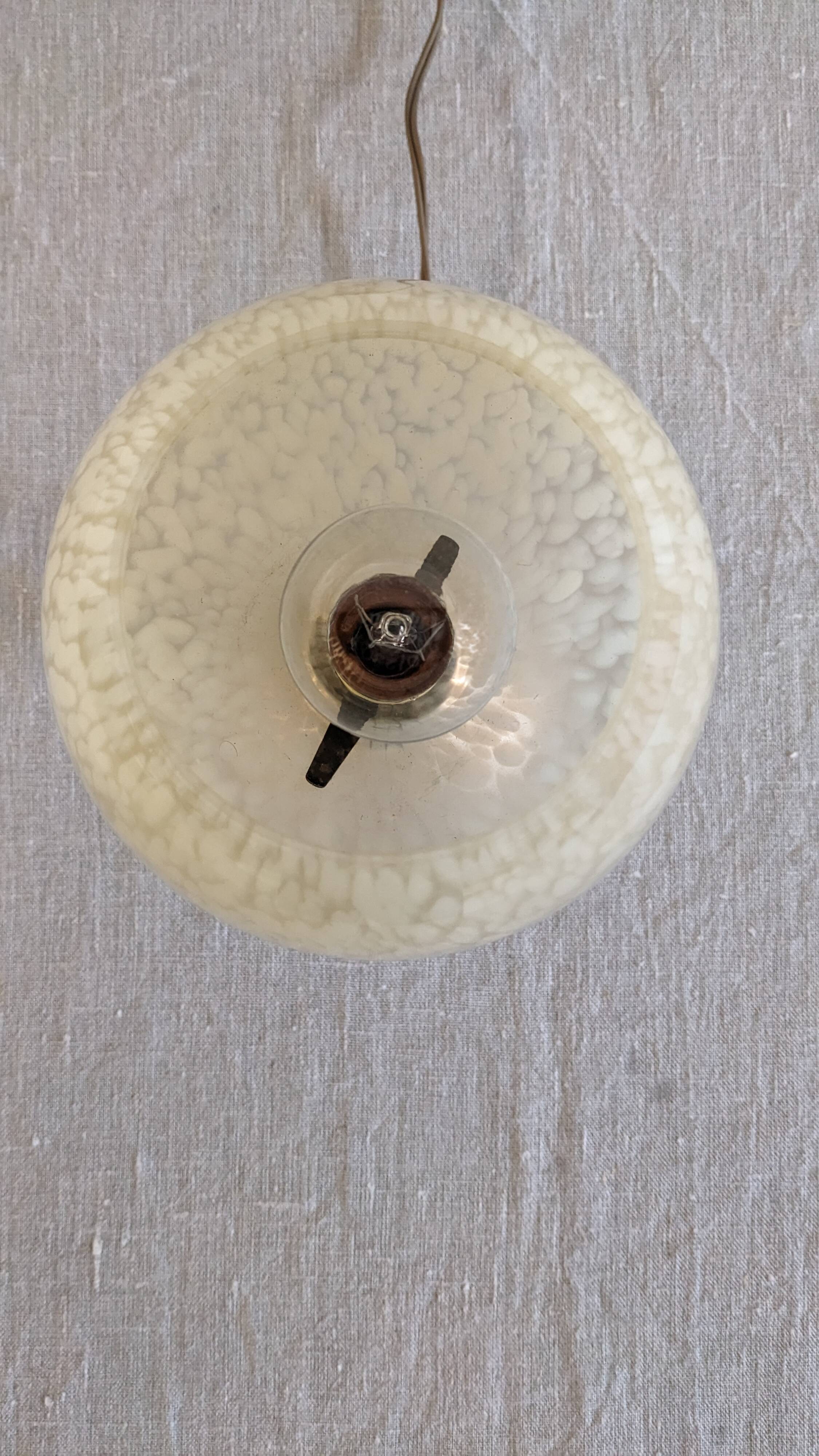 Lampe de chevet ou d'ambiance de style Art déco en verre de Clichy