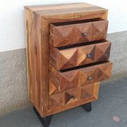 Petite commode 5 tiroirs pointes de diamant