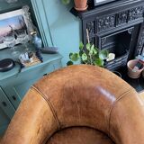 Set of 2 Authentic Leather Club Chairs