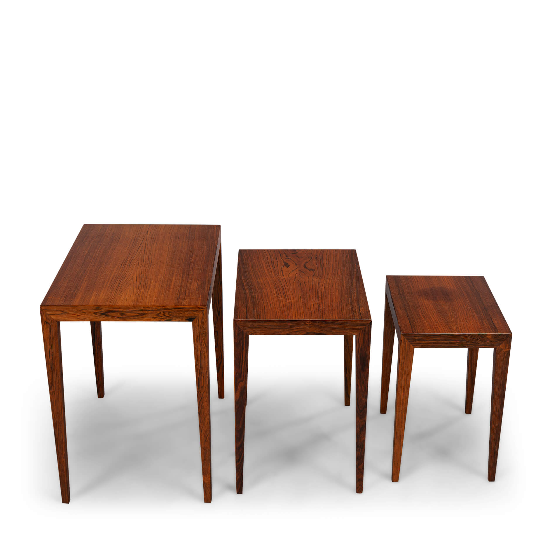 Rosewood side tables by Severin Hansen, set of 3