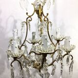 Cage Chandelier 6 Lights Bronze And Crystal