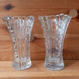 Duo de  vases en verre