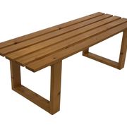 Vintage Scandinavian modern pinewood slatted bench from the 1960's