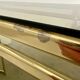 Ancienne console en laiton doré design italien Milo Baughman pour Morex Année 70 vintage