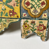 Antique wooden painted frame with flower motifs   88 cm x 47 cm